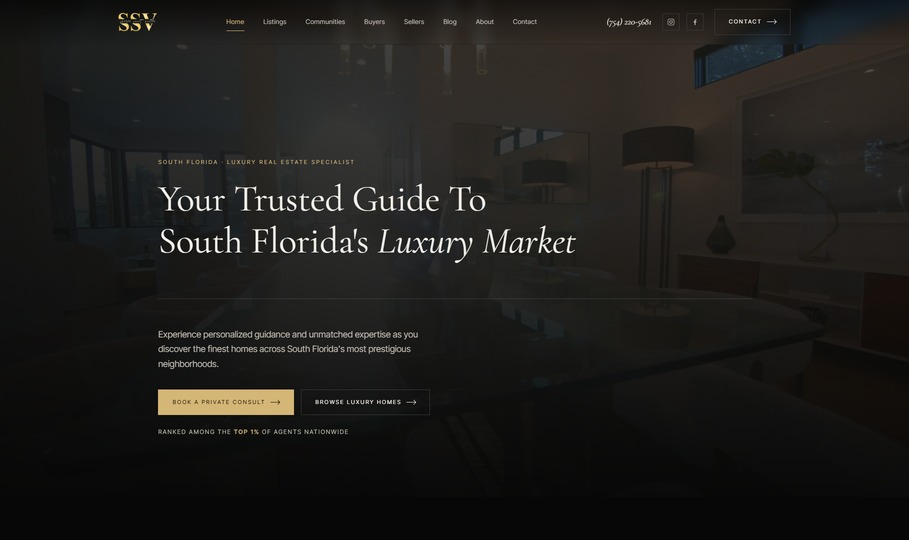 Sheree Saint-Victor luxury real estate website